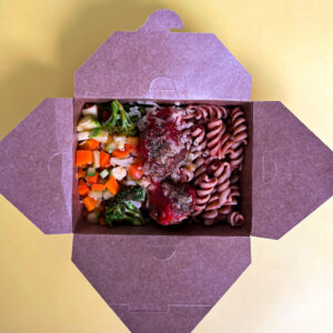 Almôndegas com Macarrão integral e Legumes (450g)